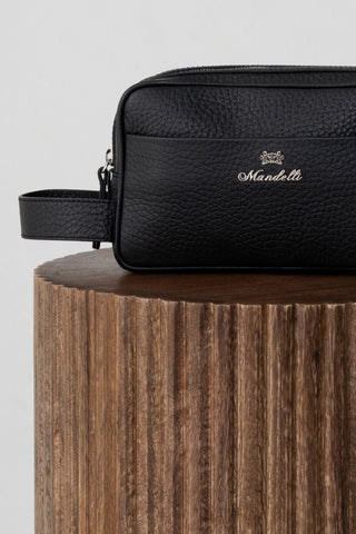 Borsello in pelle con logo