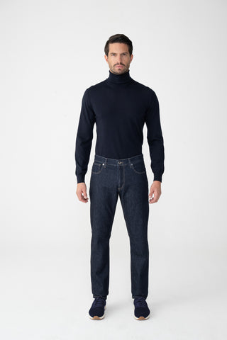 Suede coat with fur trim