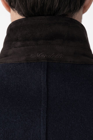 Bomber in cashmere con dettagli in suede