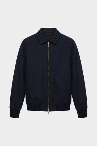 Bomber in cashmere con dettagli in suede