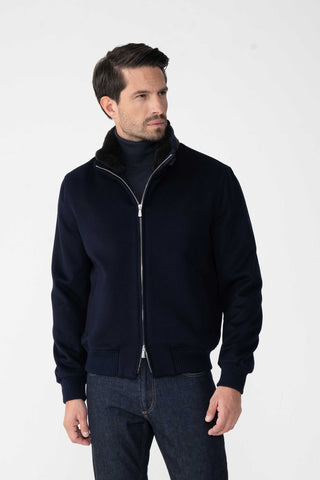 Bomber in puro cashmere
