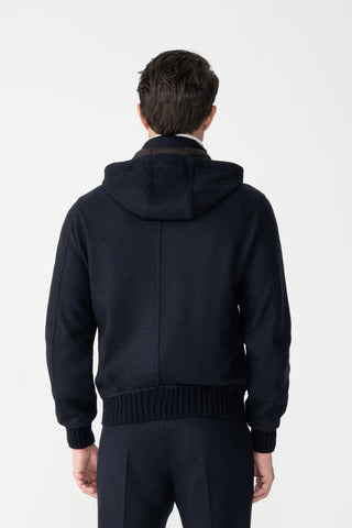 Blouson in jersey double di cashmere