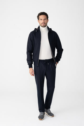 Blouson in jersey double di cashmere