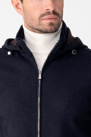 Blouson in jersey double di cashmere