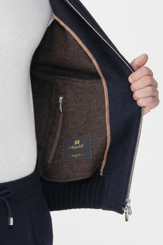 Blouson in jersey double di cashmere