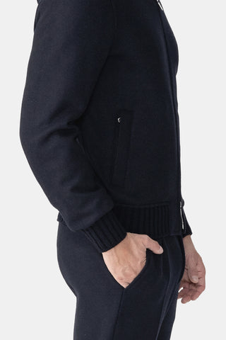 Blouson in jersey double di cashmere