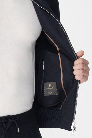Blouson in jersey di cashmere