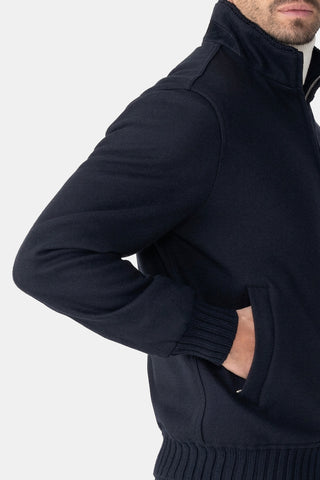 Blouson in jersey di cashmere