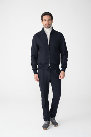 Cashmere jersey blouson