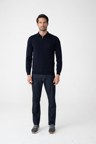 Polo con mezza zip