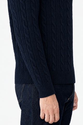 Maglia scollo a V in lana e cashmere