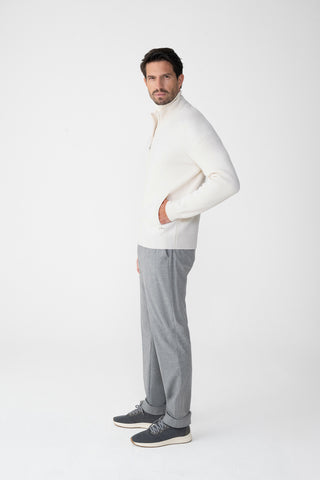 Cardigan in cashmere a coste