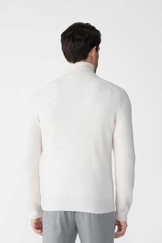 Cardigan in cashmere a coste