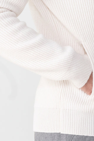 Cardigan in cashmere a coste