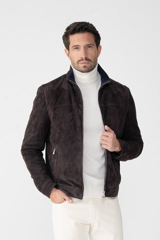 Biker in suede