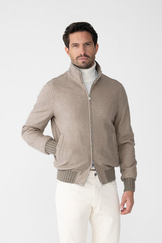 Blouson in jersey di cashmere