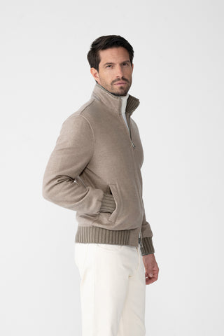 Blouson in jersey di cashmere