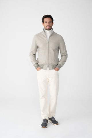 Blouson in jersey di cashmere