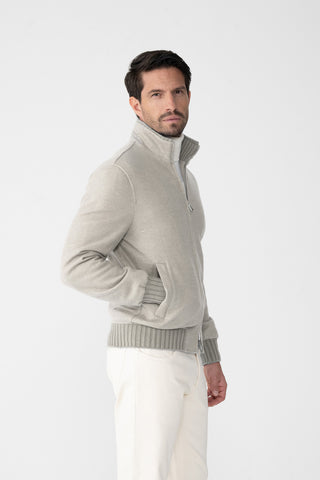 Blouson in jersey di cashmere