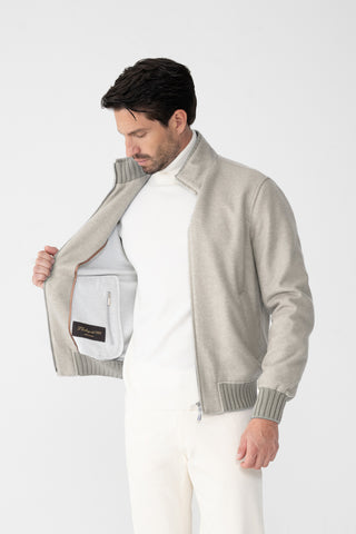 Blouson in jersey di cashmere