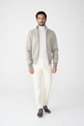 Blouson in jersey di cashmere