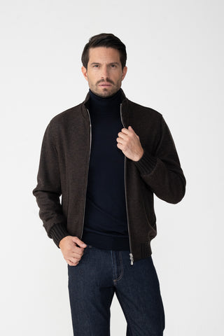 Blouson in jersey di cashmere