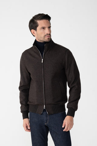 Blouson in jersey di cashmere