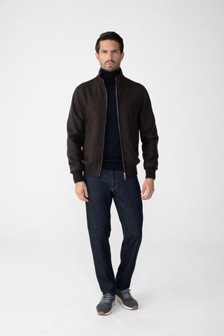 Blouson in jersey di cashmere