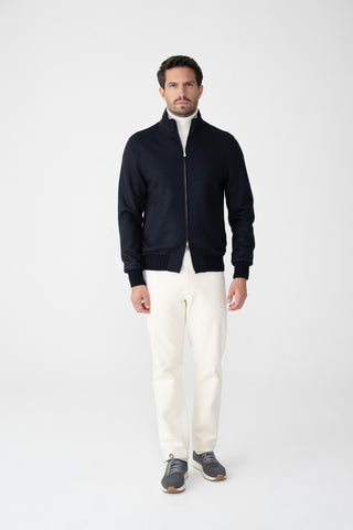 Blouson in jersey di cashmere