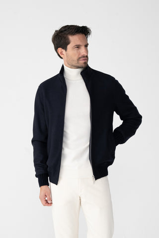 Blouson in jersey di cashmere