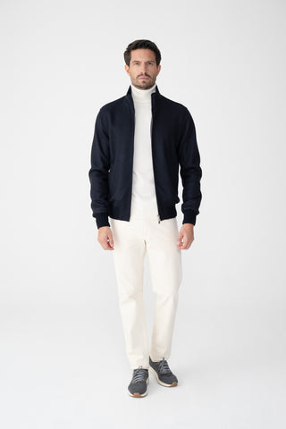 Blouson in jersey di cashmere