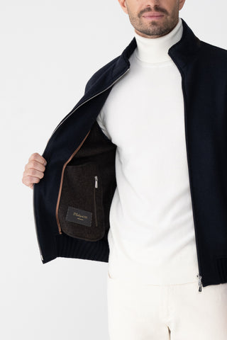 Blouson in jersey di cashmere