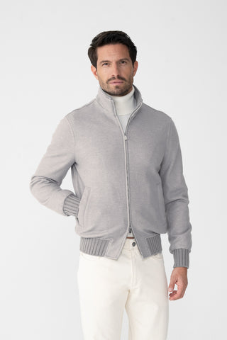 Blouson in jersey di cashmere