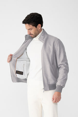 Blouson in jersey di cashmere