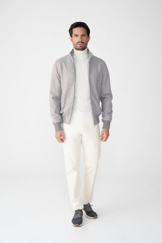 Blouson in jersey di cashmere
