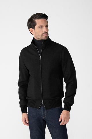 Blouson in jersey di cashmere