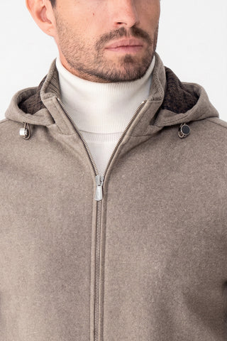 Blouson in jersey double di cashmere