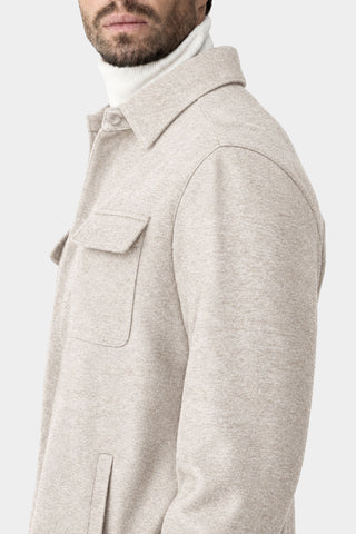 Overshirt in cashmere jersey