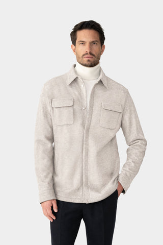 Overshirt in cashmere jersey
