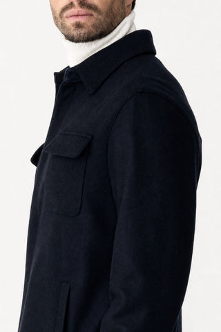 Overshirt in cashmere jersey