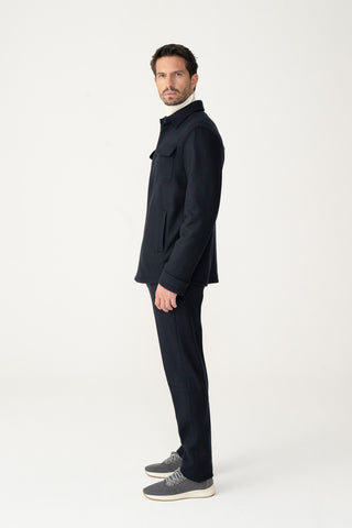 Overshirt in cashmere jersey