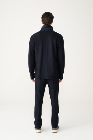 Overshirt in cashmere jersey