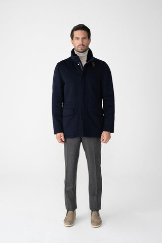 Car-coat in puro cashmere