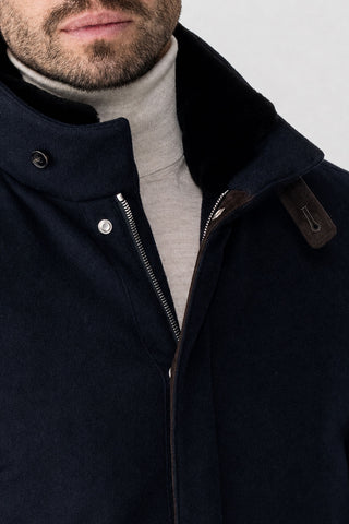 Car-coat in puro cashmere