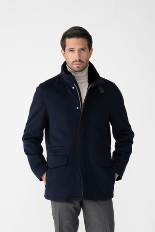 Car-coat in puro cashmere