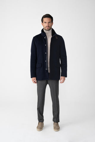 Car-coat in puro cashmere