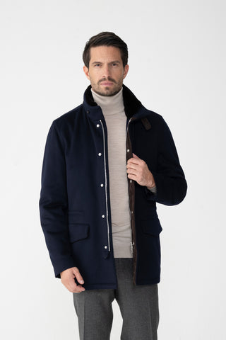Car-coat in puro cashmere