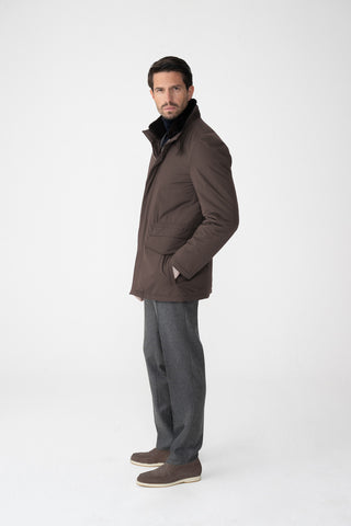 Car-coat in tessuto tecnico