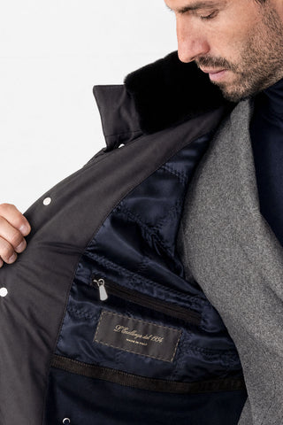 Car-coat in tessuto tecnico