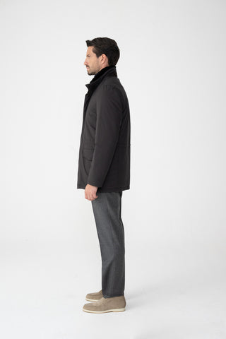 Car-coat in tessuto tecnico